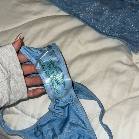 TRIANGL NWT blue sparkle bikini - Picture 4 of 6